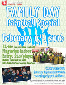 Family Day Paintball Walk-On Special! @ Flagswipe Out-Door | Mossley | Ontario | Canada